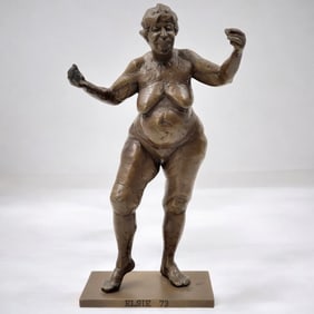 Bronze Figural Nude Sculpture By T.J. Dixon's "Real Women" Project, Elsie 73 FOR NON PROFIT