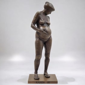 Bronze Figural Nude Sculpture From T.J. Dixon's "Real Women" Project, Kären 35 FOR NON PROFIT