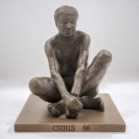 Bronze Figural Nude Sculpture From T.J. Dixon's "Real Women" Project, Chris 66 FOR NON PROFIT