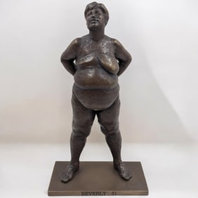 Bronze Figural Nude Sculpture By T.J. Dixon's "Real Women" Project, Beverly 51, For Non-Profit