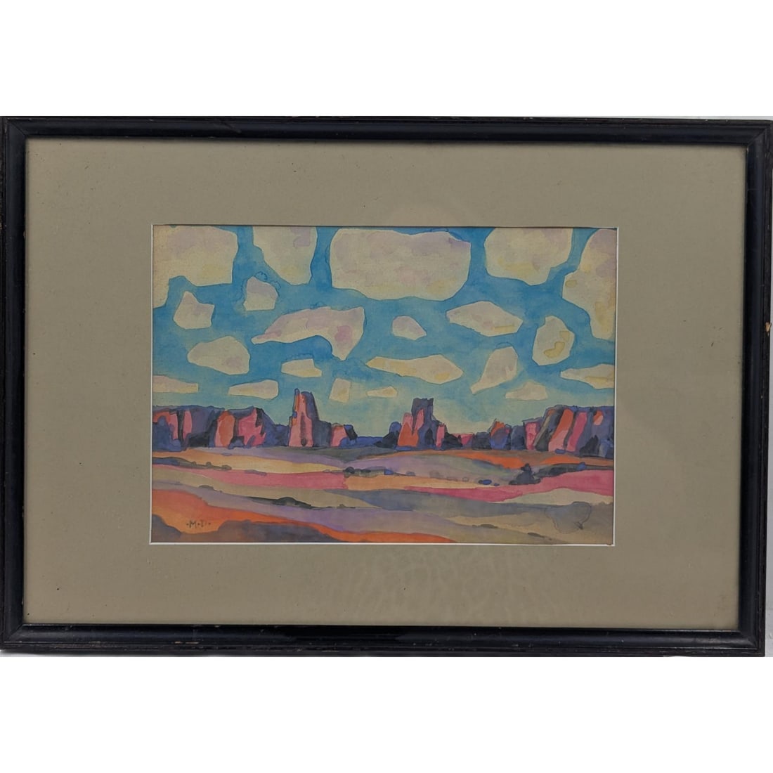 Signed Maynard Dixon (American, 1875-1946) Small Watercolor Landscape Painting: ***We at RBFineArts can only attribute this work to the artist, We are not an authentication service. We can only declare the work as attributed to*** Signed Maynard Dixon (American, 1875-1946) Small