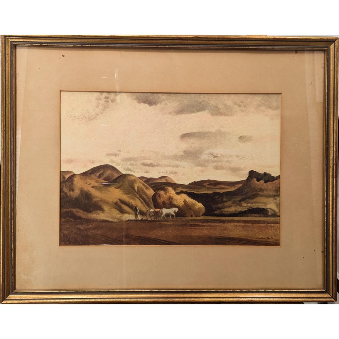 After Millard Sheets (American, 1907-1989) Framed Digital Landscape Oleograph Print (1 of 4)