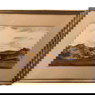 After Millard Sheets (American, 1907-1989) Framed Digital Landscape Print: After Millard Sheets (American, 1907-1989) Framed Digital Landscape Print. Measures approx. 24" X 30", Sight measures approx. 13 1/2" X 20". Please copy and paste the URL link below to rev