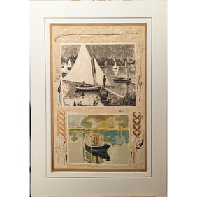 Limited Ed. 16/300 Pencil Signed Michael Eisemann Abstract Lithograph