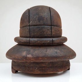 Antique Empire Hat Block Co. Wooden Hat Mold