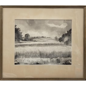 Jean Viollier (Swiss, 1896-1985) Signed Watercolor Landscape Painting
