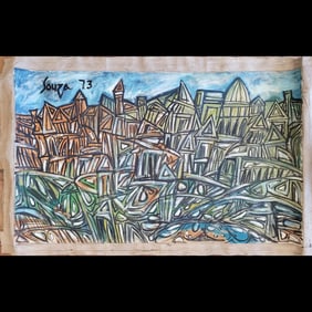 F.N. Souza Signed And Dated 1973 Oil On Canvas No COA