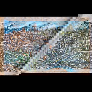 F.N. Souza Signed And Dated 1973 Oil On Canvas No COA: ***RE-LISTED DUE TO BUYER NOT PAYING*** ***We at Compendium Auction House can only attribute this work to the artist, We are not an authentication service. We can only declare the work as attributed t