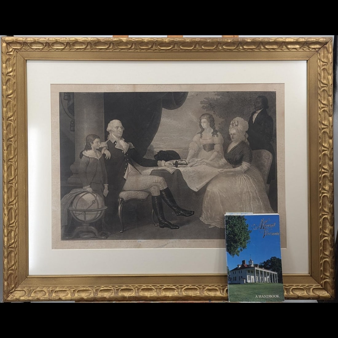 An Early 19th C. Engraving Of The Washington Family by Edward Savage And A Mount Vernon Handbook (1 of 11)