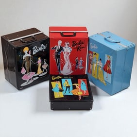 Vintage 1960's Mattel Barbie Wardrobe Boxes "Ponytail" Series, 4 Pieces