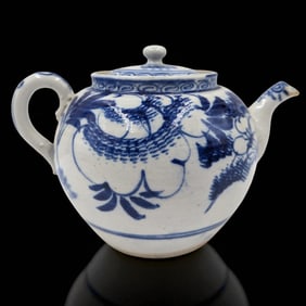 Chinese Blue And White Porcelain Teapot
