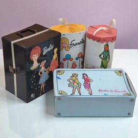 Vintage 1960's Mattel Barbie Wardrobe Boxes Featuring "Francie", 4 Pieces