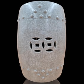 Chinese Crackle Glaze Porcelain Garden Seat