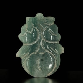 A Beautiful Chinese Carved Jadeite Pendant