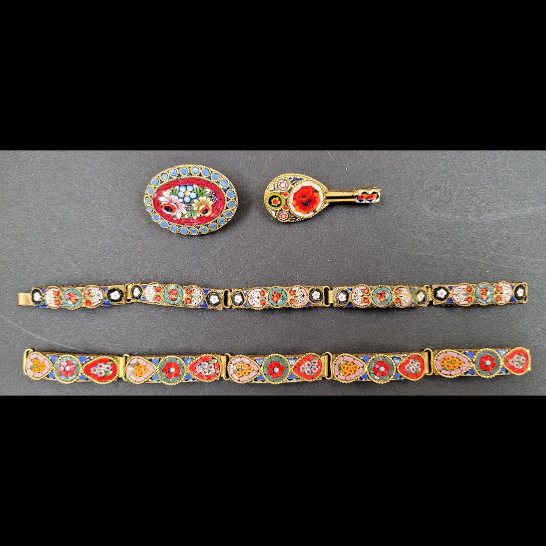 Lot Of Gold Filled Italian Micro Mosaics (1 of 15)