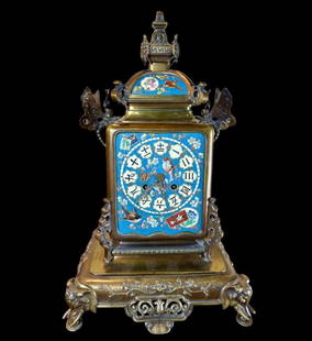 A Fine Musician Japanese Style Clock by l'Escalier De Cristal, France, Circa 1890: Musician Japanese Style Clock by l'Escalier De Cristal, France, Circa 1890. Measures approx.16" tall. All elements intact. These pieces are to be seen in the greatest museums: The Ermitagein Saint-Pet
