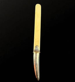 Rare And Pristine 19th Century English Victorian Bone And Sterling Silver Pageantries