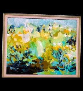 Magnificent Modernist Contemporary Oil On Canvas by Noted Scottish Artist John McHale, 1922-78: Magnificent Modernist Contemporary Oil On Canvas by Noted Scottish Artist John McHale, 1922-1978. Frame 56" x 48" overall, sight 52" x 42". John McHale (August 19, 1922 – November 2, 1978) was a Sco