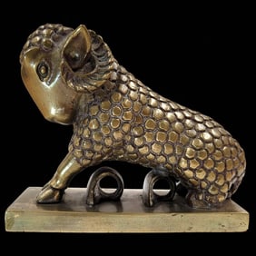 Vintage Chinese Bronze Ram Statue