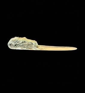 RARE And Amazing Antique Sterling Silver Horse Letter Opener Carrera Y Carrera: ***DUE TO THIS LOT BEING SILVER IT MUST BE PAID VIA BANK WIRE TRANSFER OR CERTIFIED CHECK.*** A Sterling Silver Horse Letter Opener, Carrera Y Carrera Spain, a figural sterling knife opener, the end o
