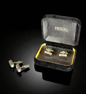 Six Pairs Of Designer Men's Cufflinks: 6 pair mens designer cuff links with box. Miscellaneous makers. All in excellent condition. Please READ & REVIEW our Terms and Conditions before bidding, payment, shipping and other specifics for the