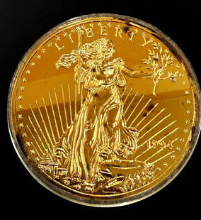 A Pristine Ungraded Washington Mint 1988 Gold Eagle Coin EP .999, 8oz Silver: ***DUE TO THIS LOT BEING SILVER IT MUST BE PAID VIA BANK WIRE TRANSFER OR CERTIFIED CHECK.*** A Pristine Ungraded Washington Mint 1988 Gold Eagle Coin EP .999 8Oz Silver. Please READ & REVIEW our