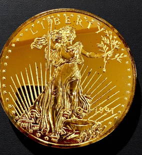A Pristine Ungraded Washington Mint 1988 Gold Eagle Coin EP .999, 8Oz Silver: ***DUE TO THIS LOT BEING SILVER IT MUST BE PAID VIA BANK WIRE TRANSFER OR CERTIFIED CHECK.*** A Pristine Ungraded Washington Mint 1988 Gold Eagle Coin EP .999 8Oz Silver. Please READ & REVIEW our