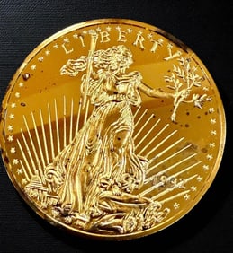 A Pristine Ungraded Washington Mint 1988 Gold Eagle Coin EP .999, 8Oz Silver