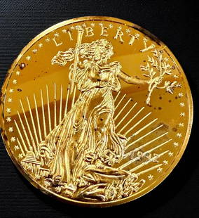 A Pristine Ungraded Washington Mint 1988 Gold Eagle Coin EP .999, 8Oz Silver: ***DUE TO THIS LOT BEING SILVER IT MUST BE PAID VIA BANK WIRE TRANSFER OR CERTIFIED CHECK.*** A Pristine Ungraded Washington Mint 1988 Gold Eagle Coin EP .999 8Oz Silver. Please READ & REVIEW our