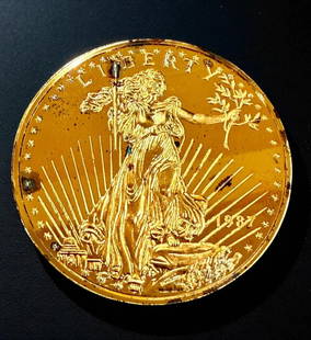 A Pristine Ungraded Washington Mint 1988 Gold Eagle Coin EP .999, 8Oz Silver: ***DUE TO THIS LOT BEING SILVER IT MUST BE PAID VIA BANK WIRE TRANSFER OR CERTIFIED CHECK.*** A Pristine Ungraded Washington Mint 1988 Gold Eagle Coin EP .999 8Oz Silver. Please READ & REVIEW our