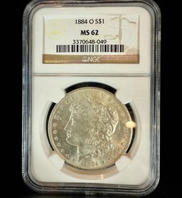NGC MS62 1884 O Morgan Silver Dollar