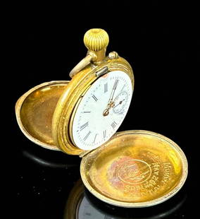 A Fabulous Antique Enamel Ladies Pocket Watch: ***DUE TO THIS LOT BEING A WATCH IT MUST BE PAID VIA BANK WIRE TRANSFER OR CERTIFIED CHECK*** Fabulous enameled ladies pocket watch. Inscribed and dated April, 1905. Wonderful courtship piece is remar