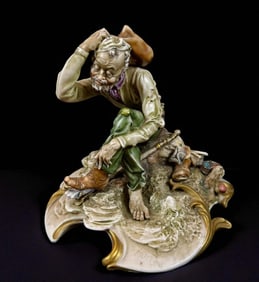 Antonio Borsato 1911-82 Italian Porcelain Figure Titled "Foot Loose"