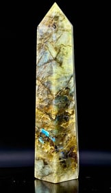 Golden Flashy Labradorite Obelisk