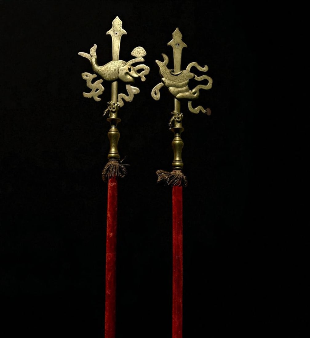 Guangxu Period Imperial Processional Staff With Period Marks Extremely RARE  Museum Quality (1 of 14)
