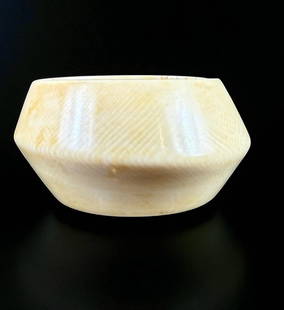 Vintage One Piece Large Carved Bracelet: Vintage circa 1940 one piece carved bracelet. Beautiful honey patina and heavy at 275 grams. Measures 3" opening 4" across and 2" tall or deep. Please READ & REVIEW our Terms and Conditions before