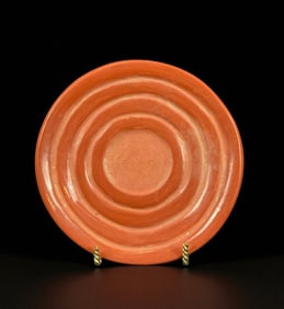 Signed Redware Pueblo, New Mexico Pottery Plate