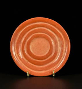 Signed Redware Pueblo, New Mexico Pottery Plate: Signed redware Pueblo, New Mexico pottery plate. Measures 5.5" across. Excellent condition. Please READ & REVIEW our Terms and Conditions before bidding, payment, shipping and other specifics for the