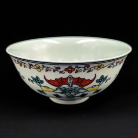 Chinese Doucai Porcelain Bowl With Xuande Mark