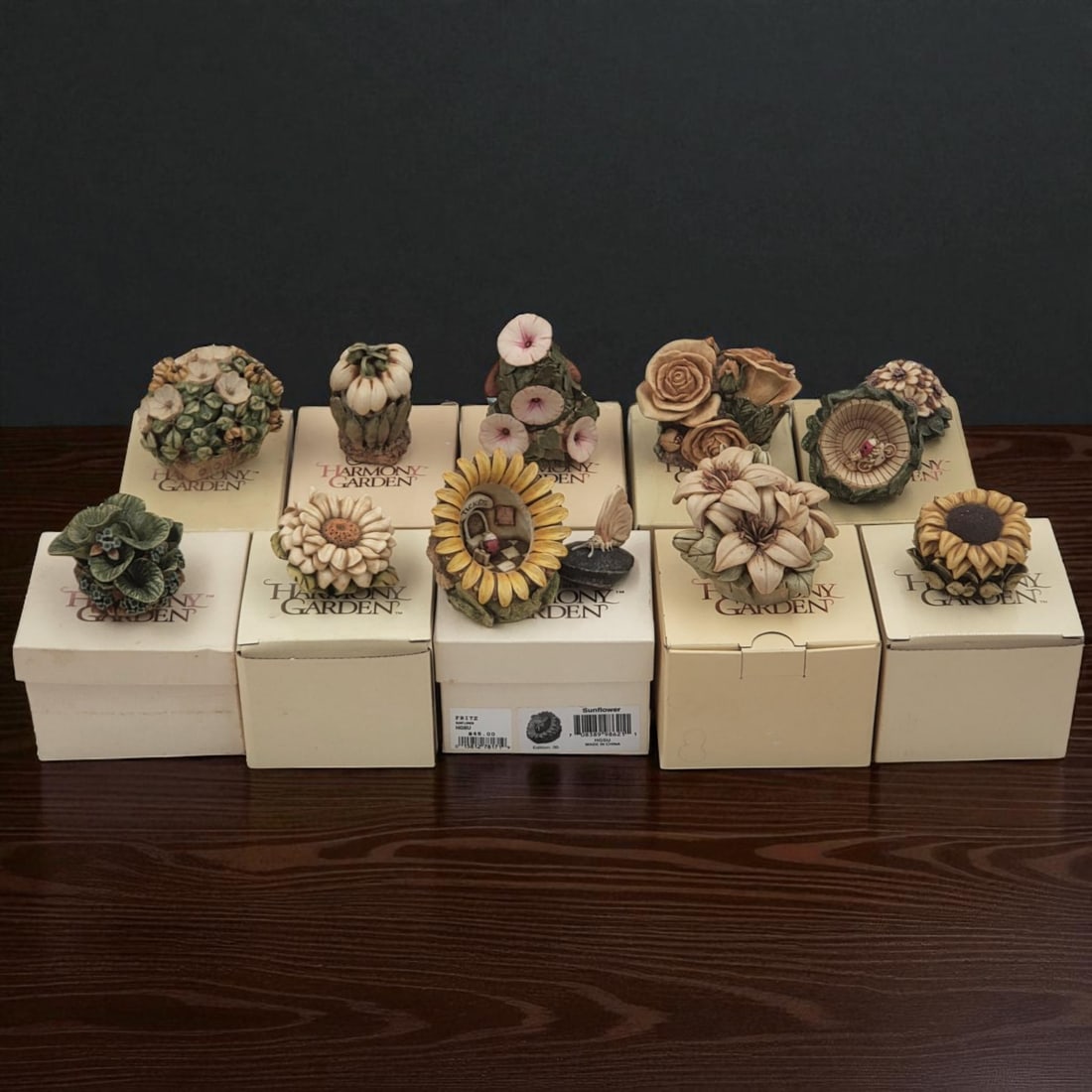 Lot Of 10 Lord Byron's Harmony Garden Trinket Box Figurines: Lot Of 10 Lord Byron's Harmony Garden Trinket Box Figurines. Please copy and paste the URL link below to review our Terms and Conditions for bidding, payment, shipping and other specifics