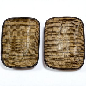 Pair Of 19th Century Combed Slipware Earthenware Dishes