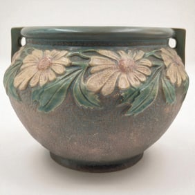 Vintage Roseville Pottery Dahlrose Jardiniere