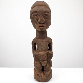 African Congo Carved Wood Male Figure, Possibly Lobi Bateba Ti Bala