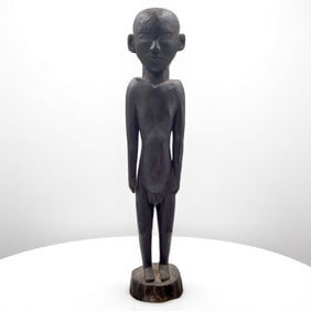 African Carved Wood Male Sculpture