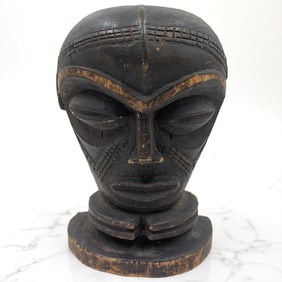 Small Antique South African Chokwe Tribe Carved Wood Mask