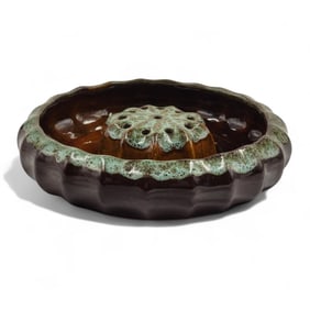 Van Briggle Art Pottery Signed Bowl & Flower Frog
