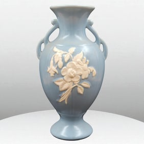 Weller Pottery Signed "Cameo" Vase In Mint 13" Tall