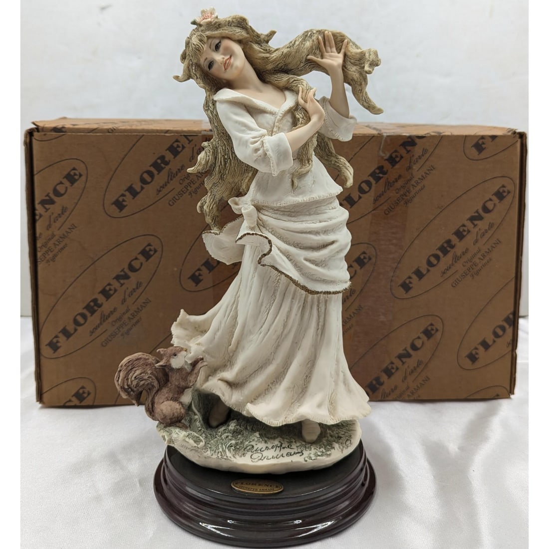 Giuseppe Armani Figurine: "Woodland Friend" 316F With Original Box: Giuseppe Armani Figurine: "Woodland Friend" 316F With Original Box. Box measures approx. 7 1/2" X 13" X 7 1/2". Please copy and paste the URL link below to review our Terms and Condition