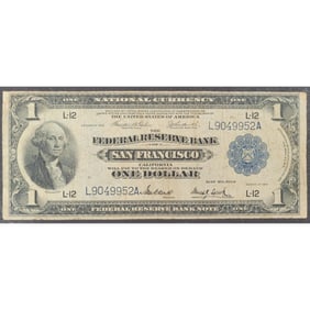 1918 Series $1 L-12 Federal Reserve Note