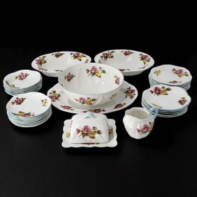 Grouping Of Shelley England Fine China "Begonia" Pattern, 35 Pieces